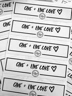 GIVE + LIVE LOVE Vinyl Decals